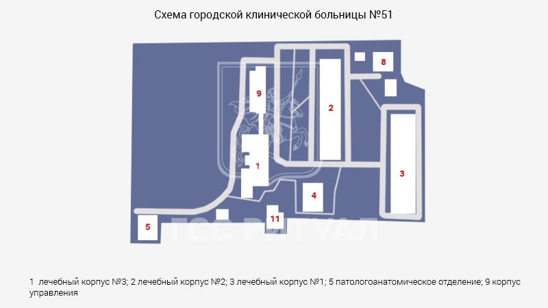 Схема морга городской клинической больницы № 51 – Государственный городской морг